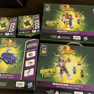 MMPR Power Rangers Megazord Dragonzord Battle Bike Green Ranger Construction